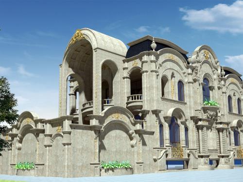   نمای اصلی ویلا کاج 
